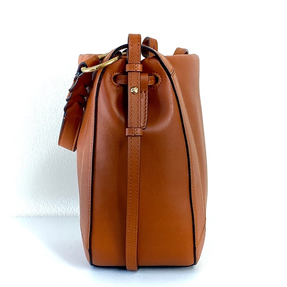 Ulla Johnson Hilma Top-Handle Leather Bucket Bag in Sienna Brown - Picture 11 of 16